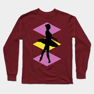 Dancing Silhouette with Coloured Diamonds Long Sleeve T-Shirt